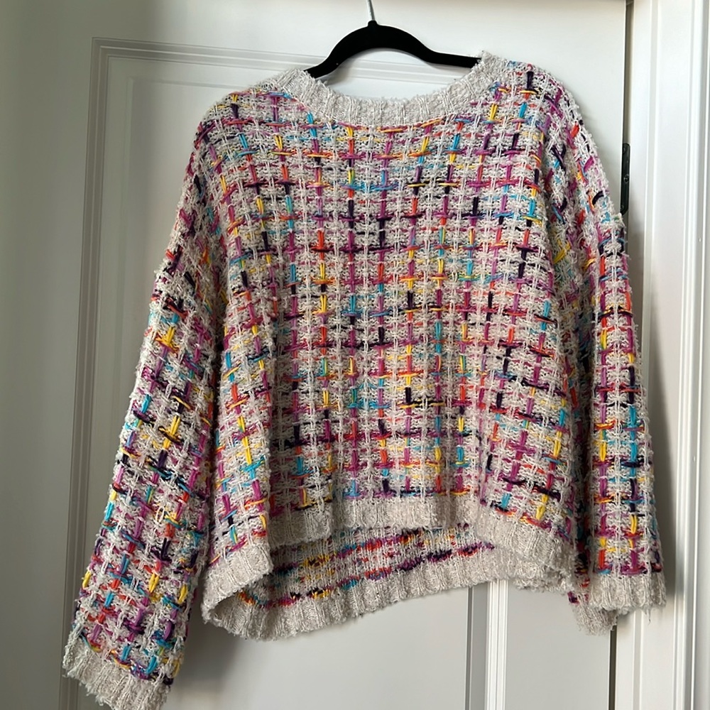 She + sky crochet sweater M/L